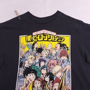 My Hero Academia Pullover Short Sleeve Graphic T Shirt Mens Size L Black